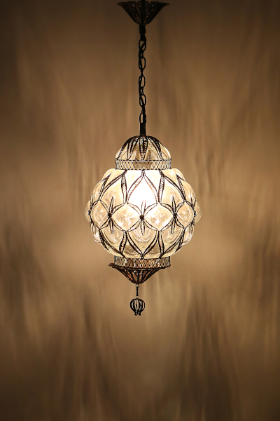 Filigree Blown Hanging Lamp Model 2